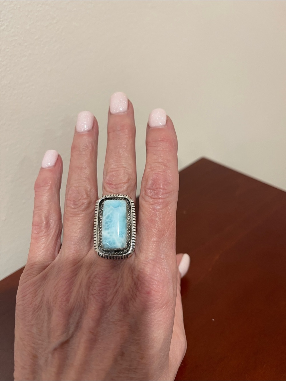 Sterling Silver & Larimar Ring - Stunning!! 
Size 7 - NWOT - Never Worn